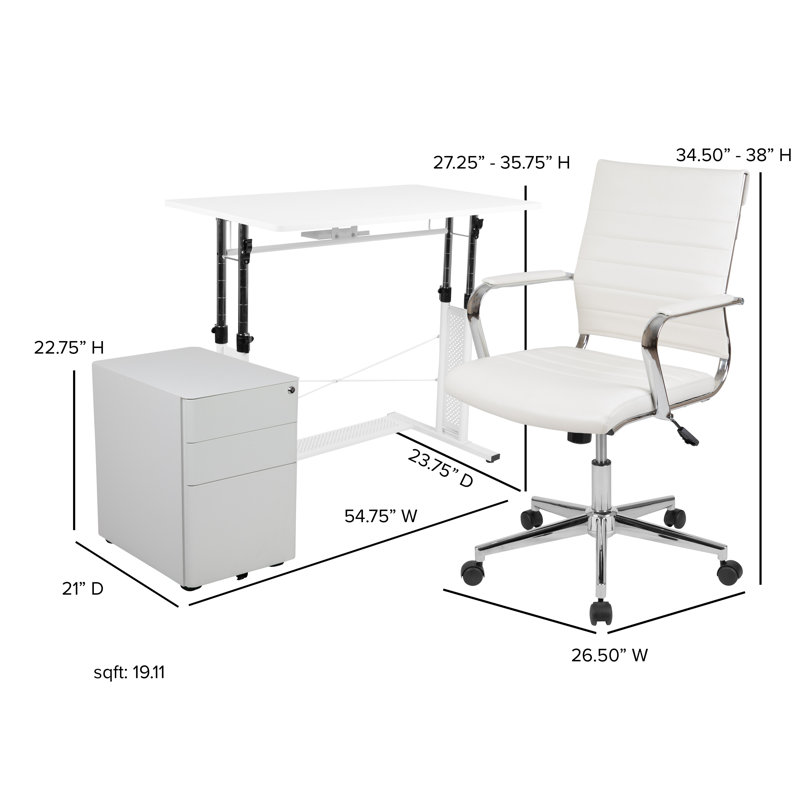 Ensemble de bureau d'ordinateur 3 pièces Hrehaan