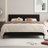 Bed Frames with Button Tufted Headboard, Linen Upholstered Platform Bed with Wooden Slats Support, Easy Assembly, No Box Spring Required-1261884749-1269304823