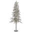 Flocked Alpine 5' H Lighted Artificial Pine Christmas Tree