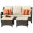 Lovall Wicker 8 - Person Patio Conversation Set with Cushions-2129882368