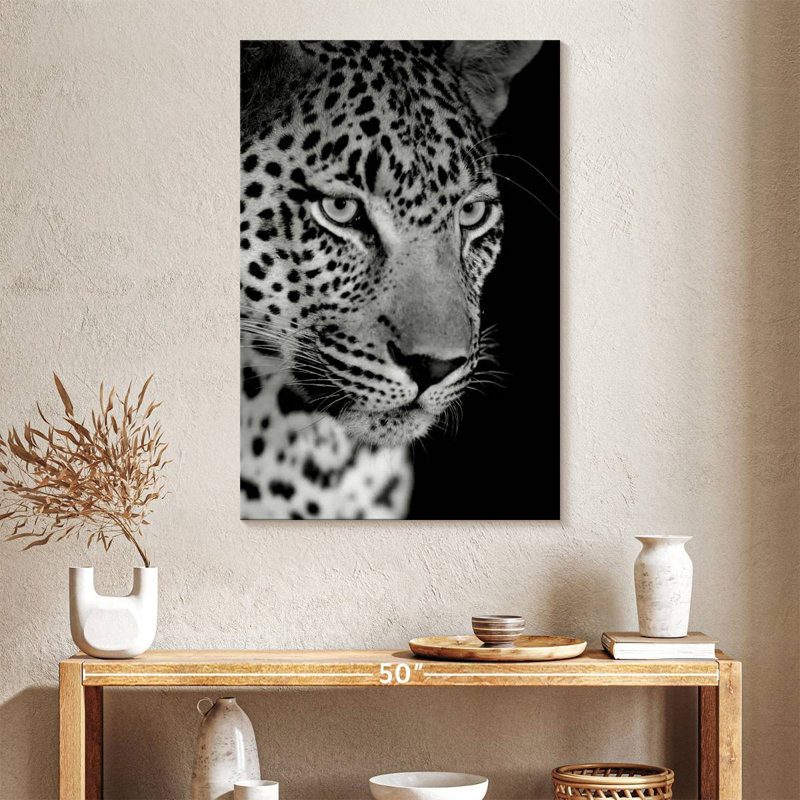 Brampt Leopard Monochrome, 39" H x 26" W
