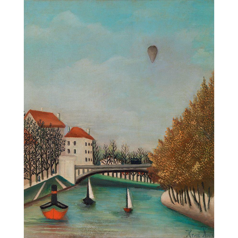 «Red Barrel Studio®» par Henri Rousseau, galerie d'art sur toile tendue: Étude pour la vue du pont de Sèvres, 1908