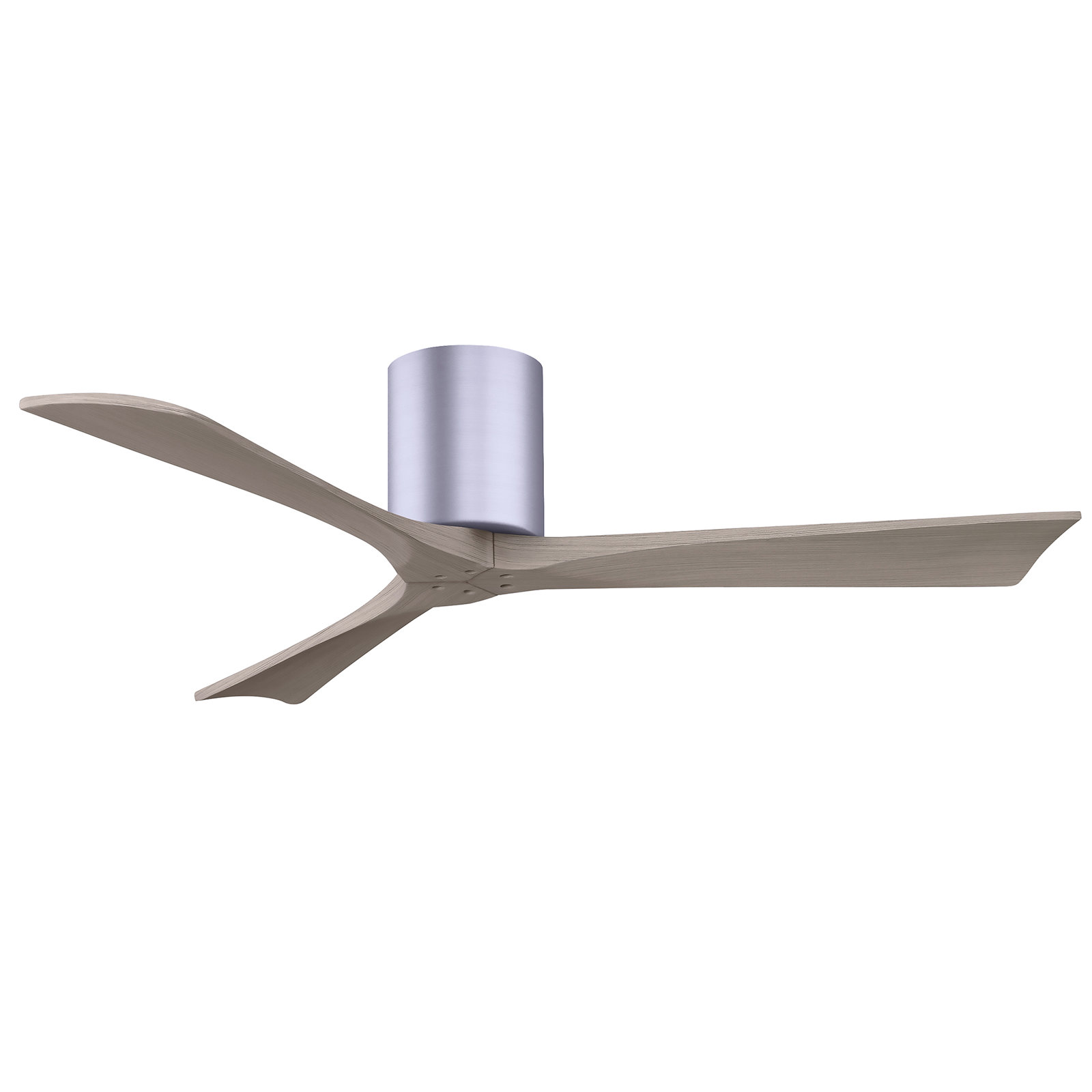 Olivier 3 Blade Ceiling Fan, Brushed Nickel, Gray Ash Tone, 52"