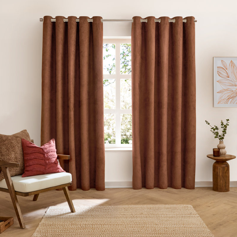 Verso Blackout Curtain Panel Pair, 183" W x 168" L, Orange