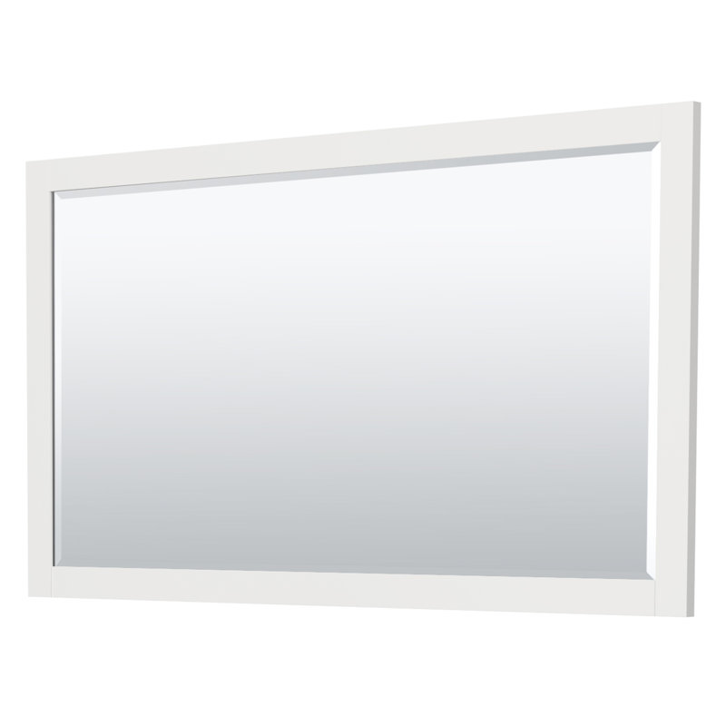 Miranda 66" White Double Vanity with Marble Top and Matte Black Trim