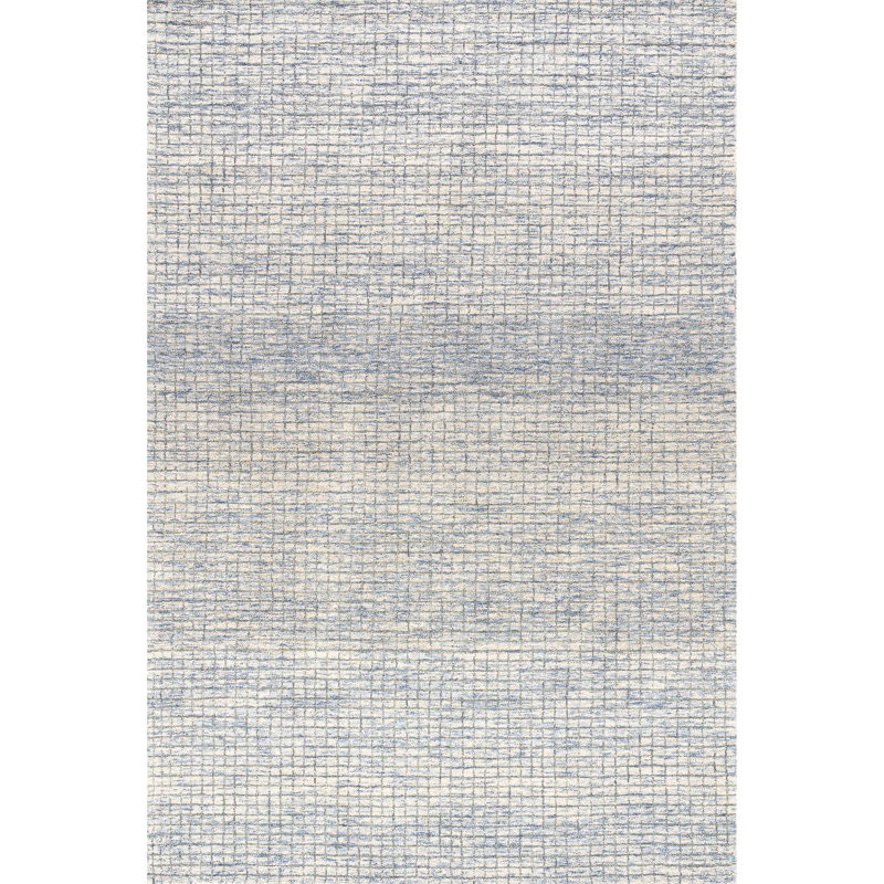 Melrose Checked Wool Area Rug, Rectangle 5' x 8'