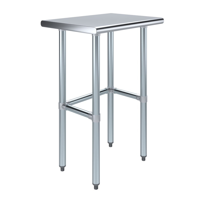 Table de travail en acier inoxydable, H 35 po x L 24 po x L 18 po