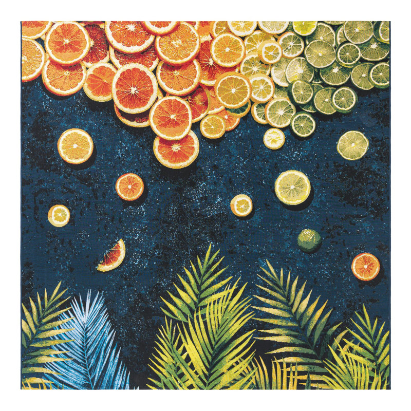 Washable Indoor / Outdoor Rug, Square 7'10"