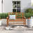 Outdoor Solid Wood Double Cross Back Loveseat Park Bench
