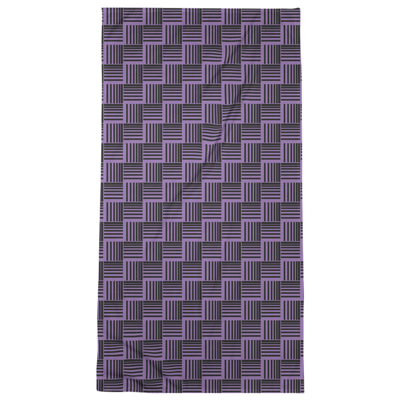 Jaya Bath Towel, Light Purple/Black