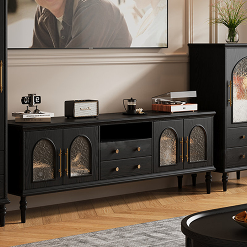 Grand meuble télé de comptoir, Noir, noir, noir, noir, 70.87"