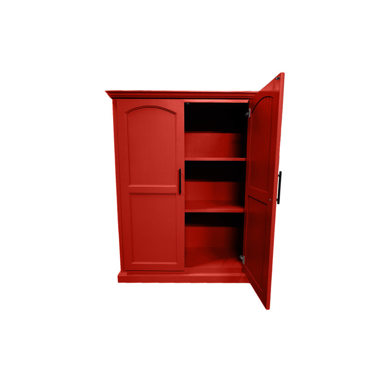 Garde-manger moderne avec portes arquées, Rouge de Falun