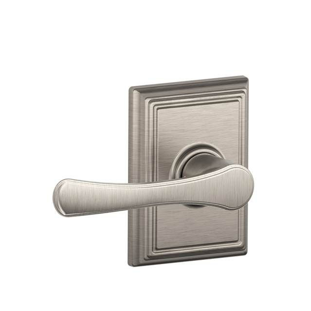 Addison Avila Passage Door Lever with Addison Rosette, Satin Nickel