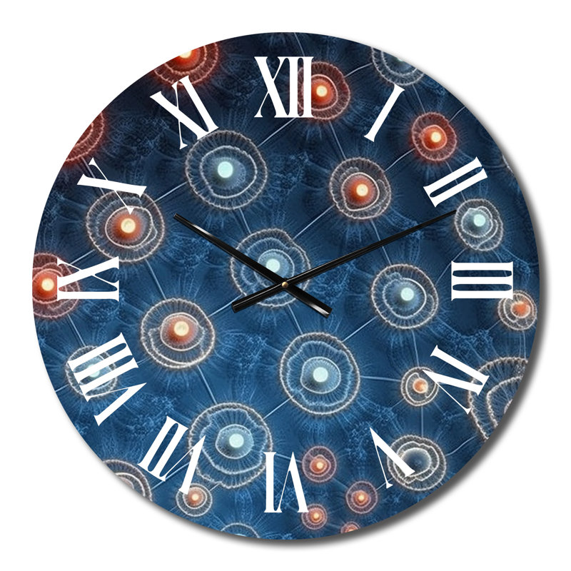 Horloge murale abstraite Infinity Matrix II - Fractals, Petit