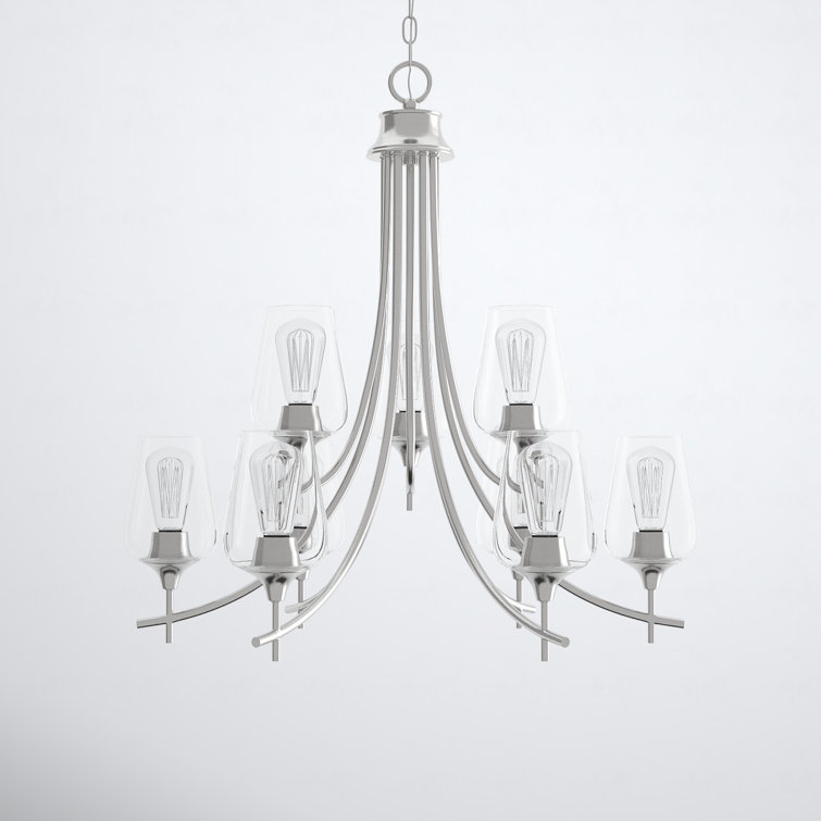 Breena 9 - Light Dimmable Tiered Chandelier