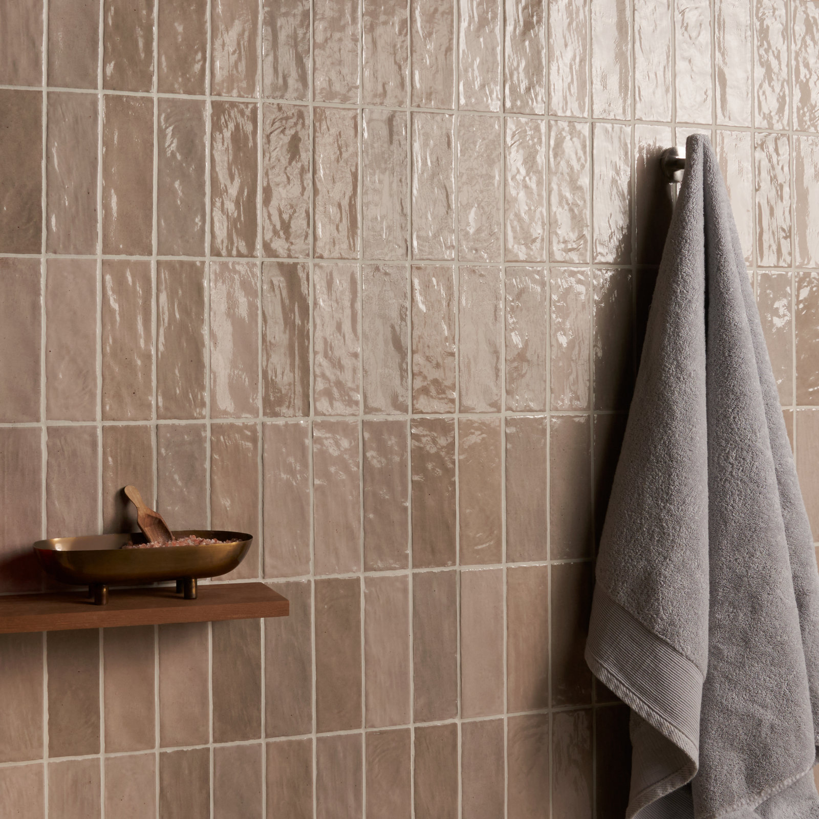 Karma 3" x 8" Ceramic Subway Wall Tile, Brown