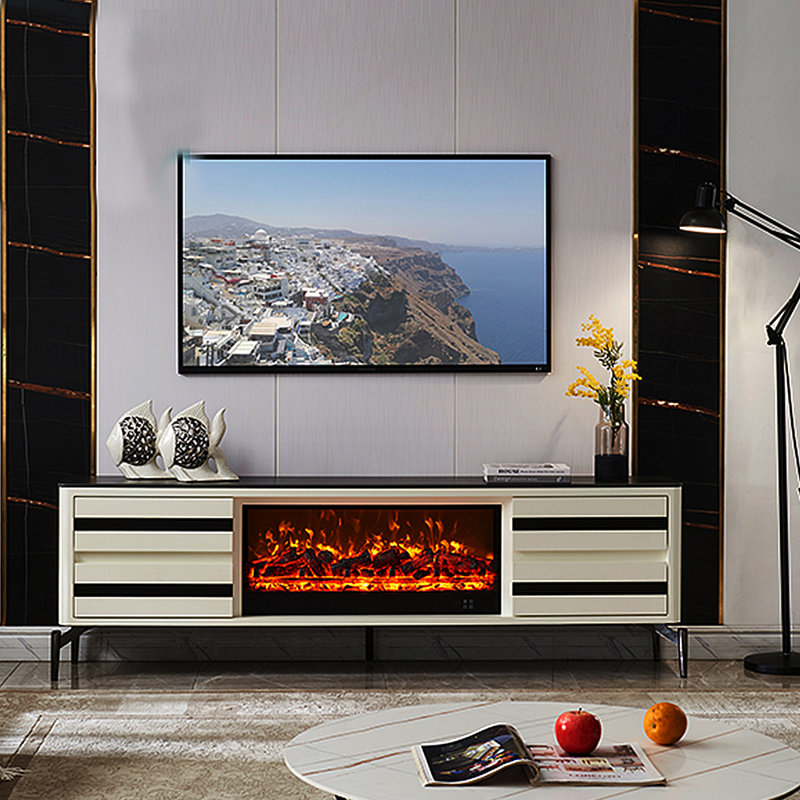 Meuble télé avec foyer Modern Modern