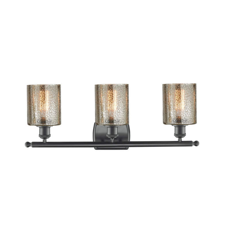 Leilani 3 - Light Dimmable Vanity Light, Matte Black, 6 Watt Vinage LED Bulb, Mercury