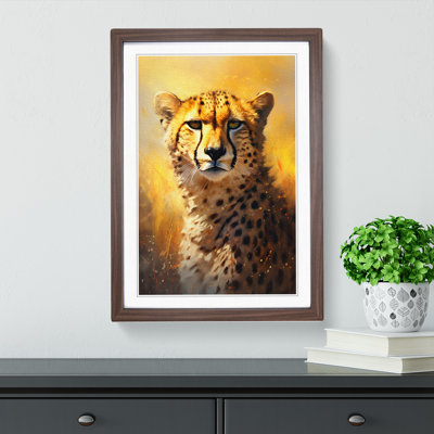 Cheetah Romanticism No.2 - Single Picture Frame Print on Wood