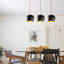 Lustre de style scandinave, corps en fer noir, 29,1 po de diamètre x 43,3 po de hauteur | Douille E27 (40 W maximum) | Luminaire élégant pour le salon et la salle à manger, comprend un câble réglable de 35,4 po, conception moderne-823704149-823251099