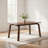 Kinni Dining Table, Walnut Brown Wood, Bent Legs, Rectangular 63 Inch