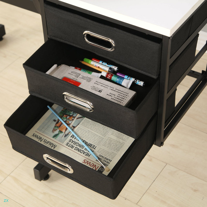 Table à dessin réglable avec tabouret et 3 tiroirs