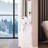 37" Bedside Vanity Table And Cushioned Stool , 2 Ac+2 Socket, Hair Dryer Stand, 24"X22" Touch Control Led Sliding Mirror With 3 - Color Switch, Ul Certificate, American Design Middle Size Cabinet