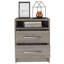 Table de chevet compacte Eter avec deux tiroirs et une tablette, rangement de chevet minimaliste-1731269807
