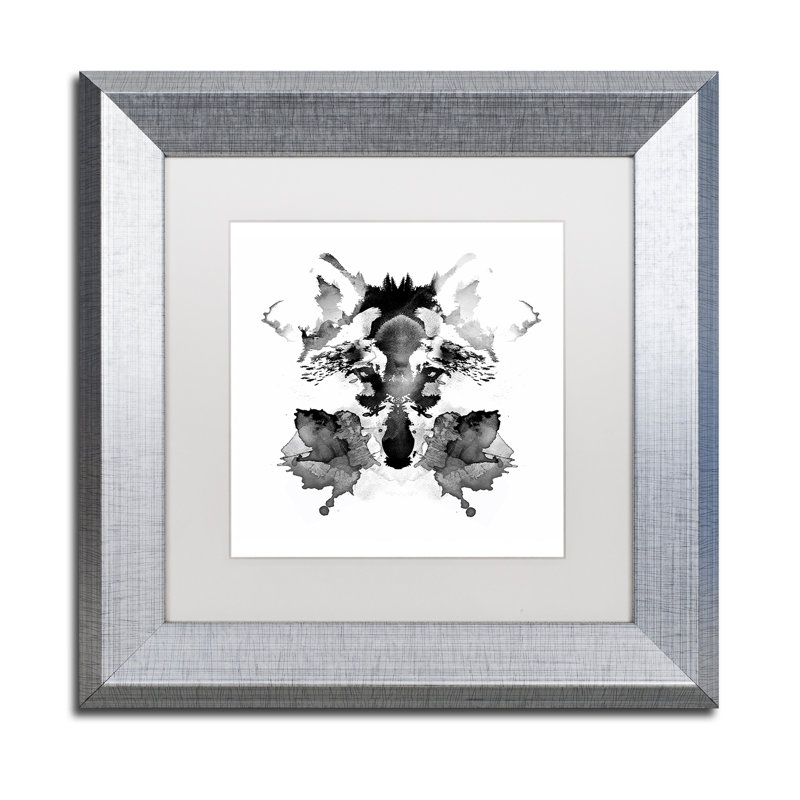 « rorschach » par robert farkas, impression encadrée, H 11 po x l 14 po x P 0,5 po, Blanc