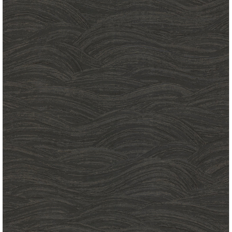 Rouleau de papier peint L 20,9 pi x l 33 po Leith Zen Waves, Noir