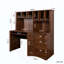 Bureau d'ordinateur à domicile avec huche
