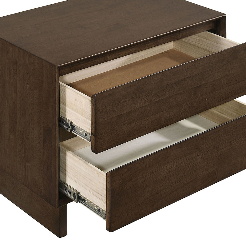Table de chevet 2 tiroirs Hemlock
