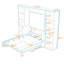 Lit escamotable avec bureau et tablettes de rangement multiples-843818400