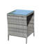 Table basse d'extérieur 1 table basse avec verre trempé transparent-778220396