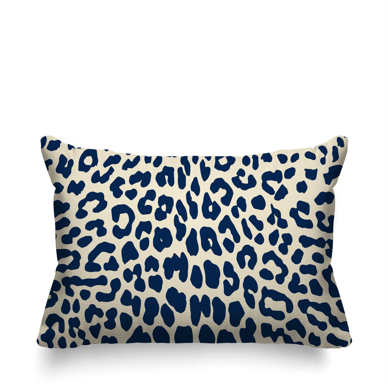 Oreiller rectangulaire intérieur / extérieur Aco, Rectangle H 14 po x l 20 po, Bleu