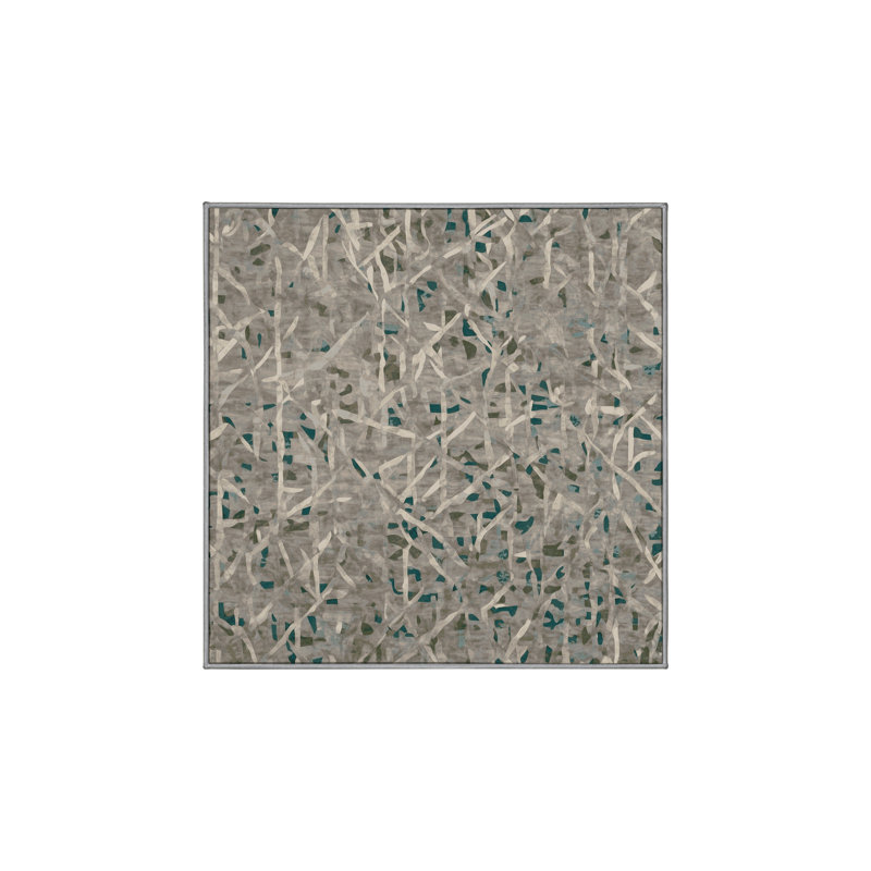 Tapis gris lavable à la machine GSIX03637, Carré 8 pi