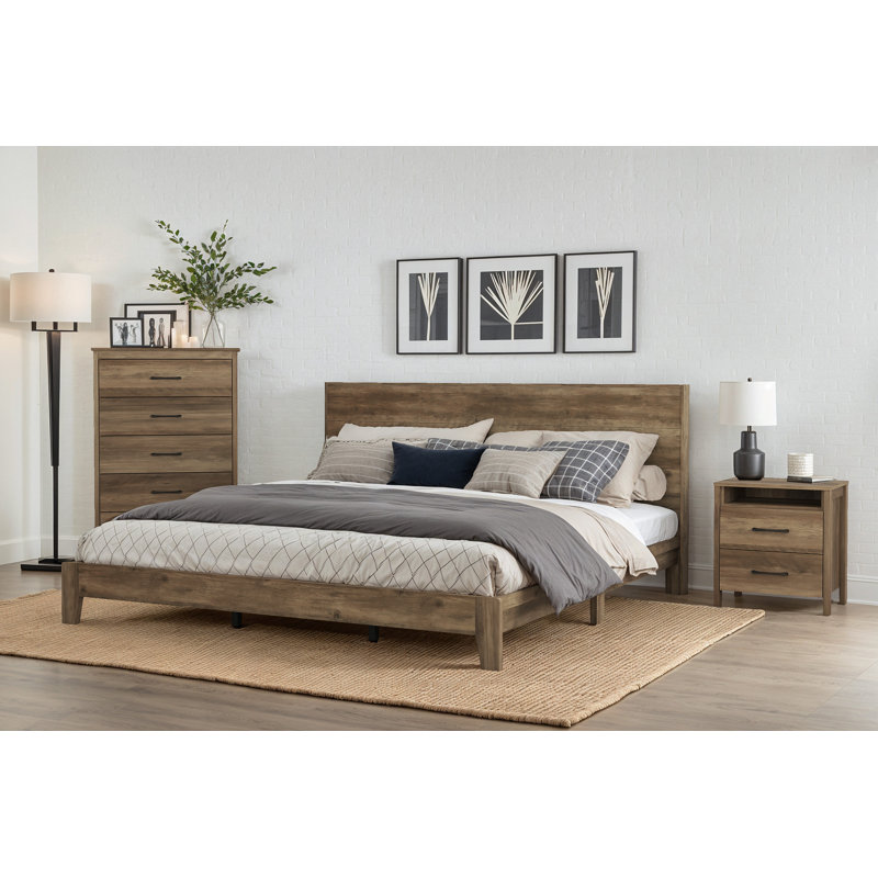 Beretta 3 Piece Bedroom Set, Knotty Oak, King
