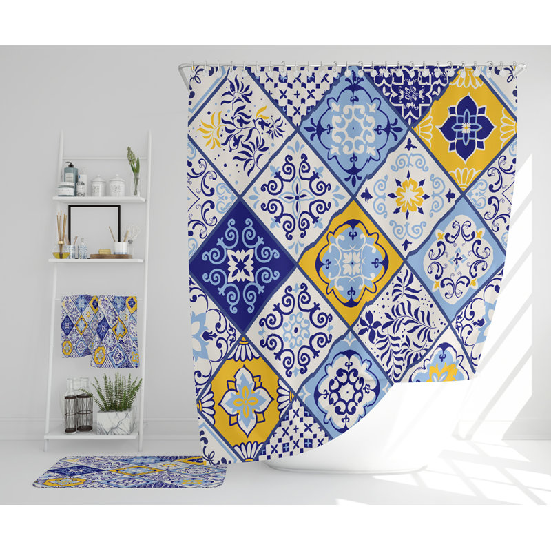 Natilee Polyester Shower Curtain Set