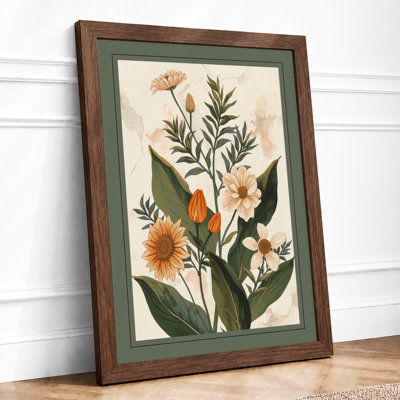 Flowering Study Botanical - Framed Print