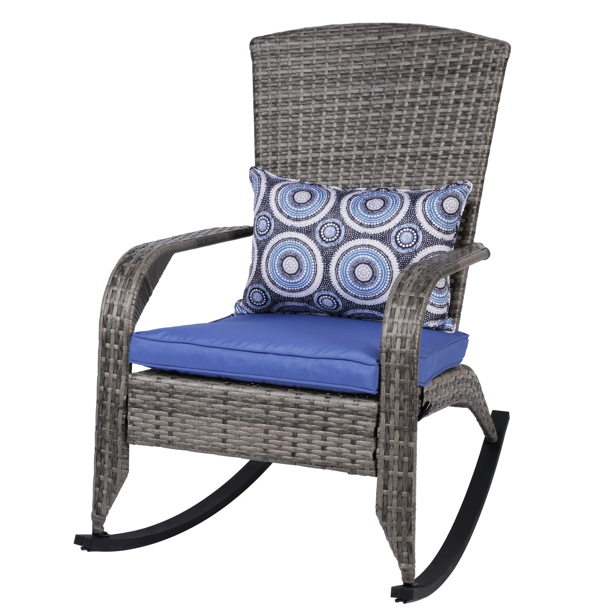 Lark Manor Alissabeth Wicker Outdoor Rocker Chair & Reviews | Wayfair