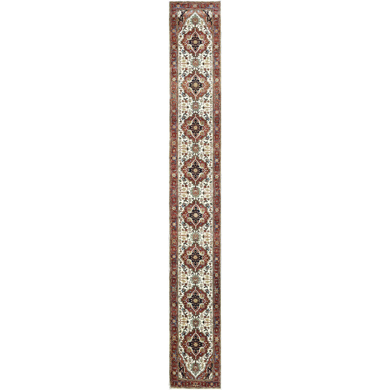 Tapis en laine noué à la main, Tapis de couloir 2 pi 6 po x 18 pi