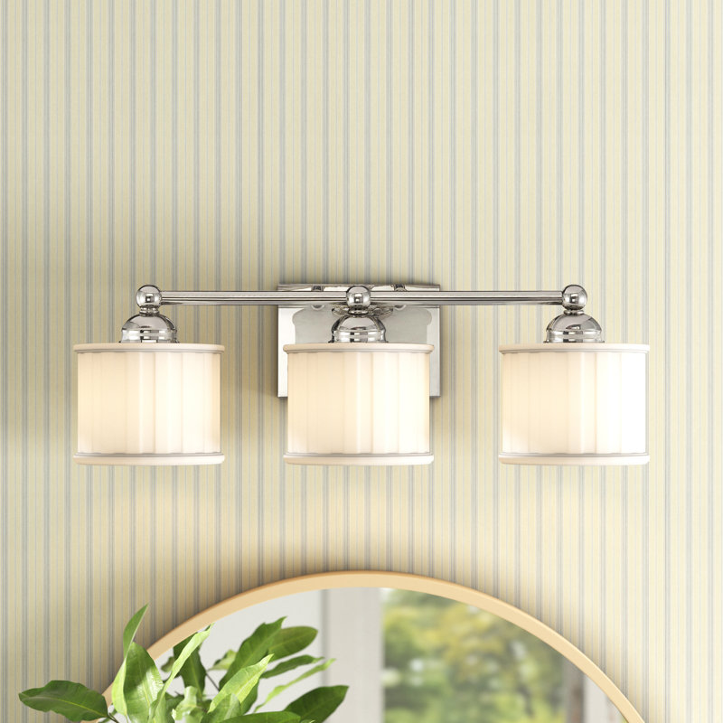 Éclairage pour meuble-lavabo Alcott Hill Ludwik, Nickel poli