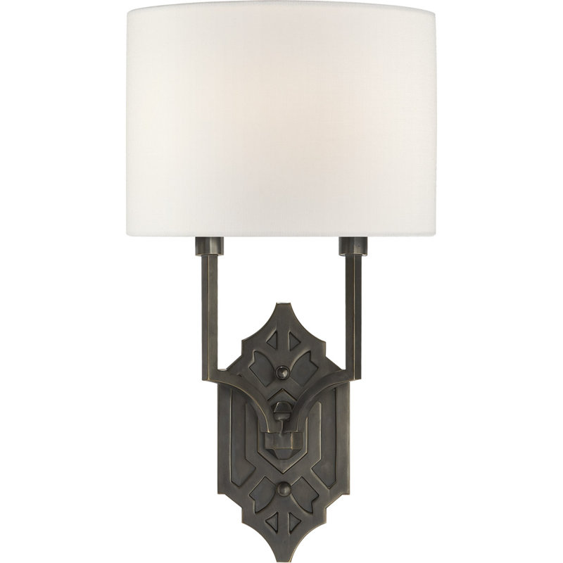 Thomas O'Brien Silhouette Fretwork Sconce, Bronze