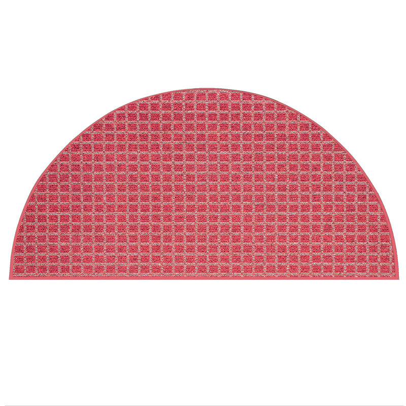 Tapis intérieur / extérieur rouge Immogène, Demi-cercle 3 pi x 6 pi