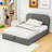 Upholstered Platform Bed with Hydraulic Storage-817290540-817290542