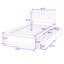 Lit plateforme simple en bois 2 tiroirs avec tête de lit Dishad-87375557