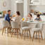Tabouret de comptoir pivotant 26 po avec structure en bois massif et dossier moyen-909158412
