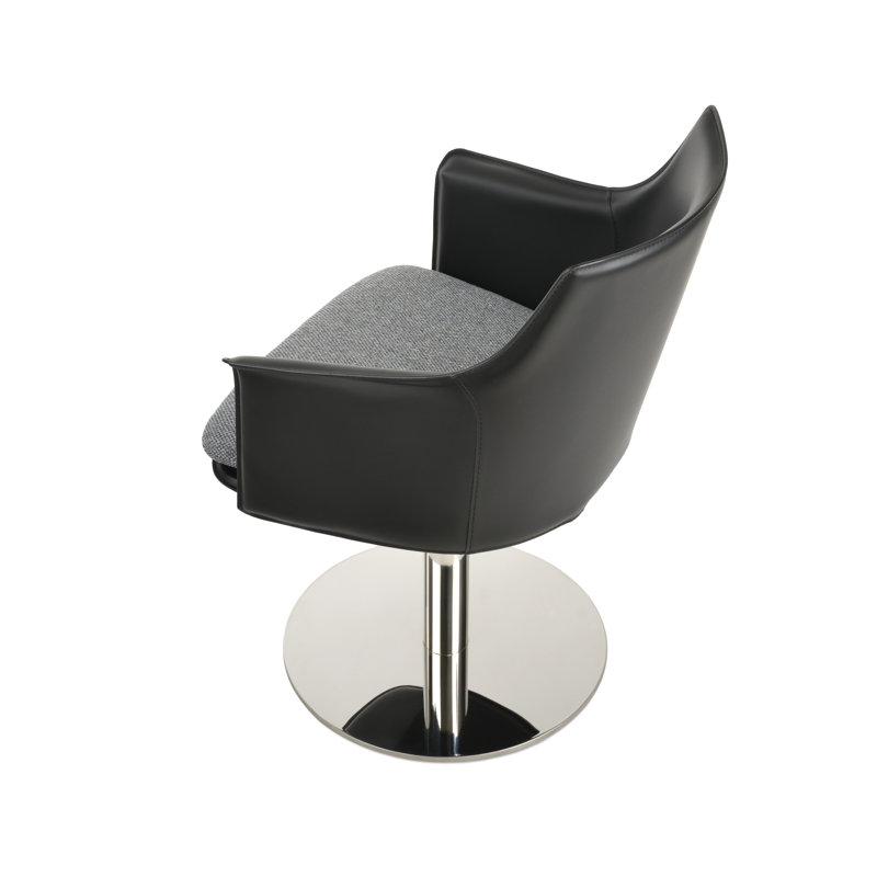 Chaise ronde Briançon, Noir