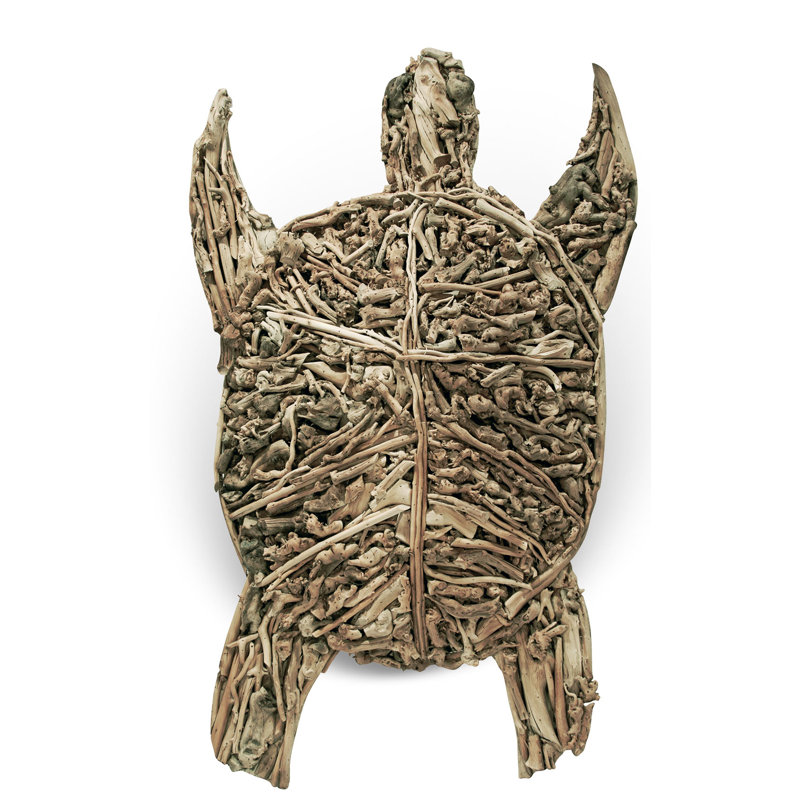 Décoration murale tortue bois flottant