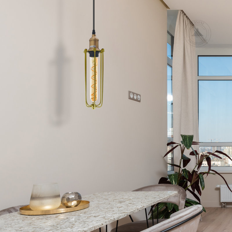 Lantigua 1 - Light Gold Geometric Pendant, Yes